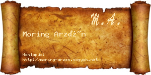 Moring Arzén névjegykártya